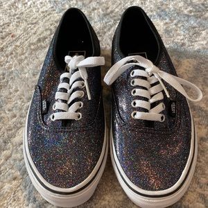 Nwot black glitter vans sz.8
